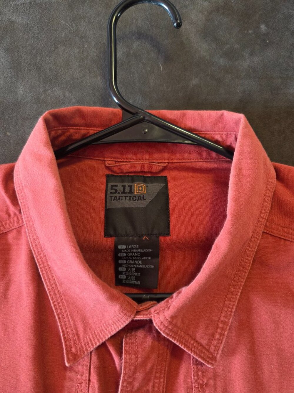 5.11 Tactical Large Rust/Orange Ripstop Shirt - Picture 2 of 6